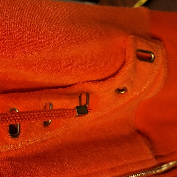 Boston Proper short sleeve hooded sport jacket. Size XS,  Coral (orange tint) - Picture 2 of 9